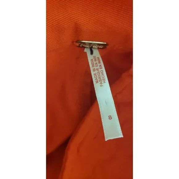 NEW FREE PEOPLE PATTI COTTON CROPPED RED PANTS SZ 8 - Picture 9 of 10